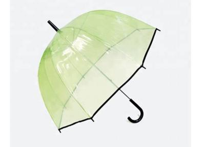 China Poe Fabric Clear Plastic Rain Umbrellas , Transparent Dome Umbrella	 Auto Open for sale