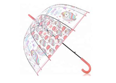 China Easy Open Clear Plastic Rain Umbrellas 23 Inch 8 Ribs  Digital printing for sale