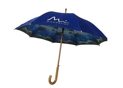 Chine Parapluie imprimé double par auvent pour annoncer la conception adaptée aux besoins du client de logo facile à sécher à vendre