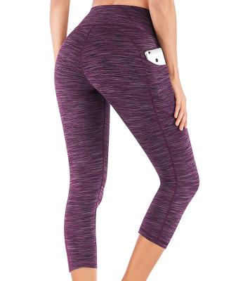 China Fitness Yoga Pants High Waist Cycling Women's Breathable Leggings With Pockets UK Women's Yoga Pants OEM for sale