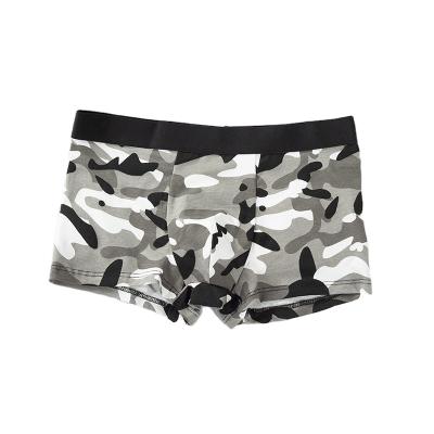 China Antibacterial Men's Underwear Cotton Teenage Personality Mid-Rise Trend Camouflage Underwear New for sale