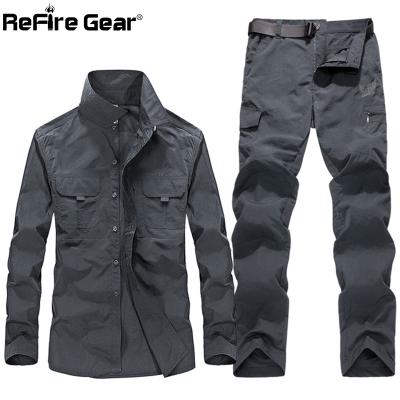 China ReFire Gear Breathable Military Tactical Uniform Men's Multi Pockets Army Combat Shirts Cargo Pants Works Hunt Airsoft Clothes Sets for sale