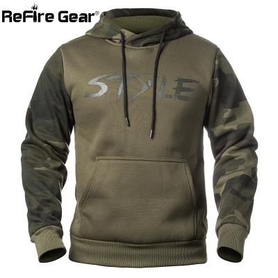 China Breathable ReFire Gear Men's Camouflage Hoodies Spring Hoody Jacket Fashion Casual Hooded Man Fleece Sweatshirt US Military Size for sale