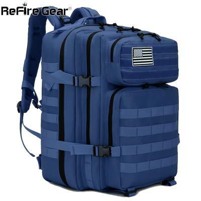 China Large Capacity Tactical Nylon Waterproof Backpacks Men Waterproof Army Refire Gear Military Backpack Bags Molle 45L Airsoft Paintball Bags for sale