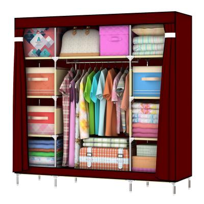 China Adjustable (Size) Cloth Home Storage Organization Furniture for Kids Oxford Cloth Wardrobe for Bedroom and Dorm for sale