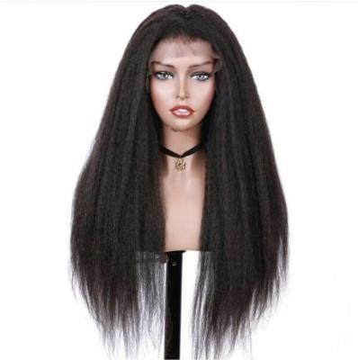 China Lace Front Wigs Human Hair Yaki Wave Wigs 13*4 Yaki Pre Plucked With Baby Hair Lace Front Human Hair Wigs For Women Natural Hairline for sale