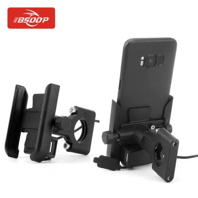 China 360 Degree Rotating BSDDP Factory Price Motorcycle Cell Phone Frame Navigation Clip Aluminum Alloy Outdoor Shockproof Mount Phone Holder for sale