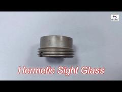 flanged connection type hermetic sight glass 1215 steel glass to metal seal design