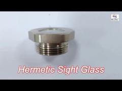 high performance thread hermetic sight glass hermetic glass to metal seals