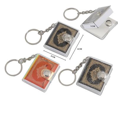 China Islam Quran Mini Arabic Language Muslim ALLAH Paper Pendant Religious Quran The Real Can Read Pendant Key Chains for sale