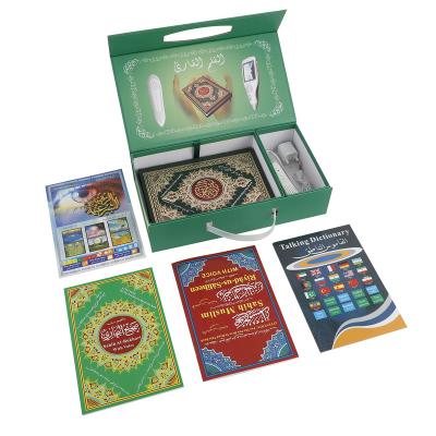 China Islamic Al Quran Book Digital Read Reader Paper Box Gift Reading Learning Speaking Pen with Built-in 4/16GB M9 for sale