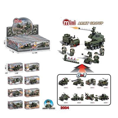 China DIY TOY Factory Wholesale Military Series Mini Building Block 8mix Accept OEM Education Block Toys for sale