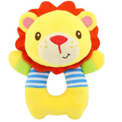 China Toy High Quality Plush Hand Ring Rattle Musical Baby Rattle Toy with Bell Ring Stuffed Infant Toys for Baby for sale