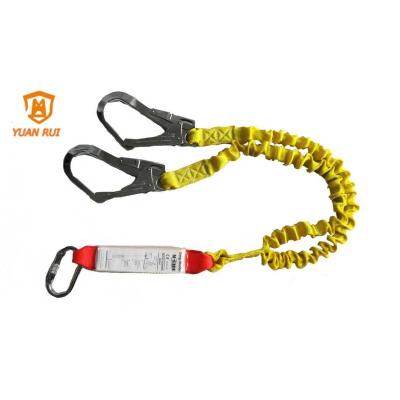 China Fall Protection Equipment Energy Absorbing Double Safety Lanyard Shock Absorber for sale