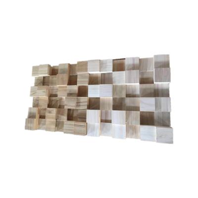 China Efficient And Light Sing Room Reverb 600*600 Wooden Design 3D Diffuser for sale