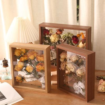 China CLASSIC Hot Sale Australia 3D Shadow Box Frame Wood Shade Box Flower Dry Picture Frame For Wedding Decor for sale