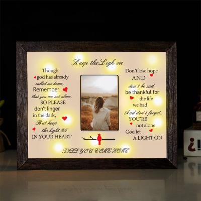 China New Design Environmental Friendly Photo Frame With LED Light Shadow Box Of Home Decor And Christmas Decor Frame for sale