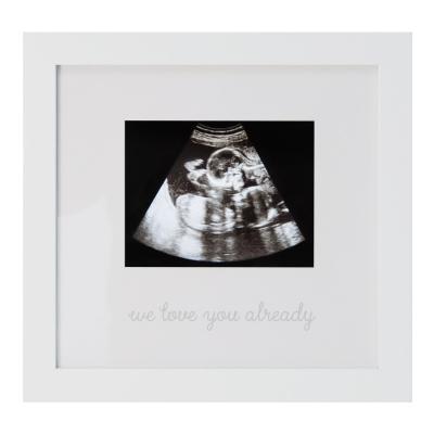 China Wholesale Decorative Photo Frame Love To Wooden First Sight Sonogram Whiteboard Frame, Wood Ultrasound Photo Frame For Baby Expecting Parent Gift for sale