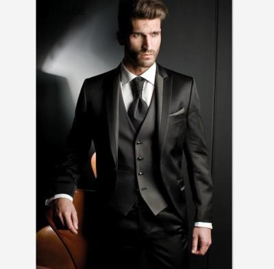 China Good Quality Breathable Custom Peaked Lapel Three Pockets One Button Slim Fit Mens Suit WF084 for sale