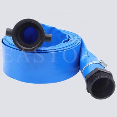 China Durable 4 Inch Irrigation Hose Lay Flat Water Discharge Pump Agricultural Layflat Hose for sale