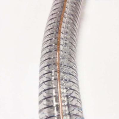 China Anti-Static PVC Flexible Spiral Steel Wire Reinforced Suction Hose Anti-static Hose for sale