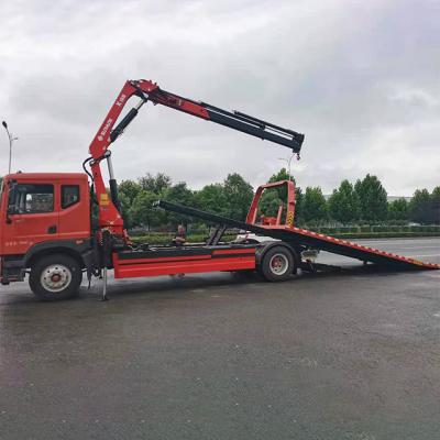 China TRUCK CRANE 10 Ton Automatic Selling Crane Flatbed Wrecker Truck With Crane Trailer Crane Factory Direct for sale