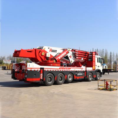 China TRUCK CRANE 13.5Tons Truck Crane H6680 Mobile Hydraulic Telescopic Boom Crane Hook Crane for sale