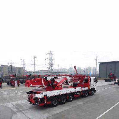 China TRUCK CRANE Customized hydraulic crane with unique color matching and labeling, standard six-section boom for sale