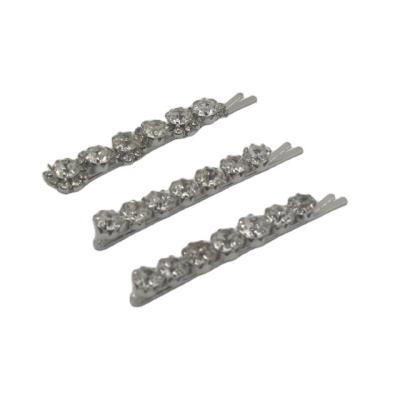 China Eco-Friendly Wholesale Sets Metal Flat Back Bobby Hair Pins Bling Crystal Rhinestones Bling Hair Clips Hair Accessories for sale