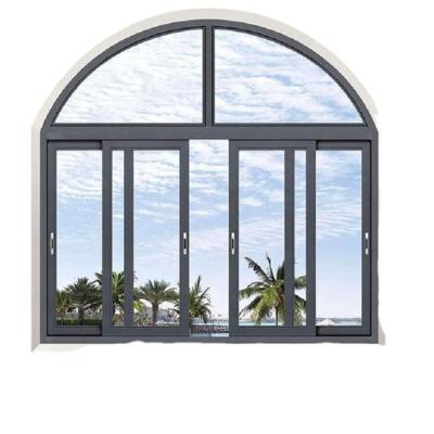 China Sliding Frame Stained Glass Sash Aluminum Sliding Windows For All Buildings for sale