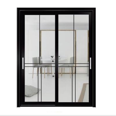 China Heat insulation simple design aluminum glass door for supermarket bedroom kitchen office bathroom for sale