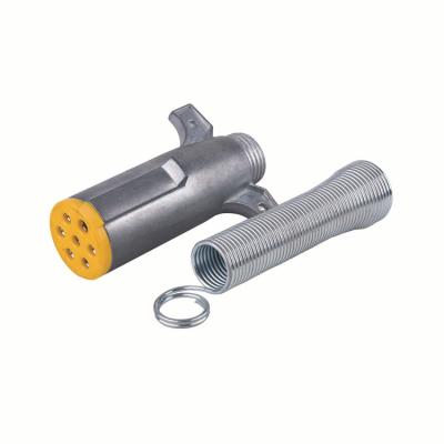 China Trailer 7 Pin Trailer Plug ABS Aluminum Plugs With Spring Guard for sale