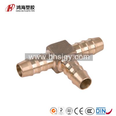 China BRASS Brass 3 Way C300 Barb Pipe Tee Connector for sale