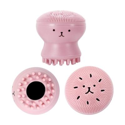 China Private Label DEEP CLEANING Jellyfish 3 in 1 Silicon Facial Cleansing Brush for Deep Cleansing for sale