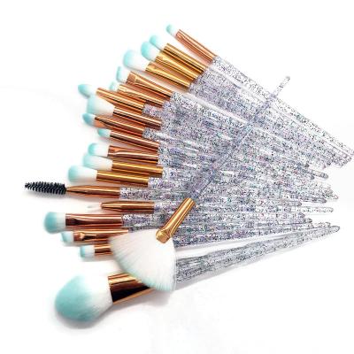 China Face 20pcs Diamond Makeup Brush Set Eye Brush Beauty Tools Fan Powder Colorful Eyeshadow Contour Beauty Cosmetic For Make Up Tool for sale