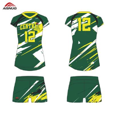 China The latest polyester quick-drying custom unisex sports men's and women's sublimation volleyball uniform for sale