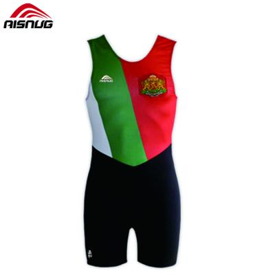 China Antibacterial neon green rowing suit, OEM sublimation rowing suit, manufacture rowing suit&rowing wear for sale