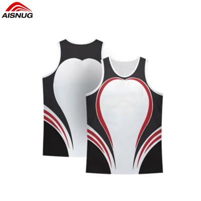 China QUICK DRY Breathable Spandex Reversible Customize Ladies Neck Crop Sports Sublimated Singlet Top for sale