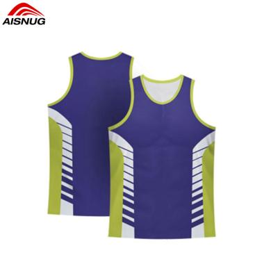 China QUICK DRY spandex mesh sleevlees custom design sublimated wholesale custom female white T-shirts singlets for sale