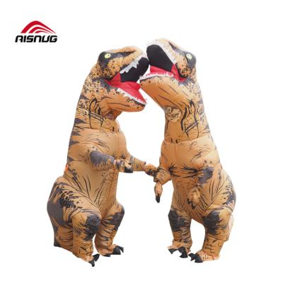 China 100% Polyester Jurassic World Inflatable Mascot Jurassic World Inflatable Rex Dinosaur Costume Halloween t Costume For Adults Children Cosplay Party for sale