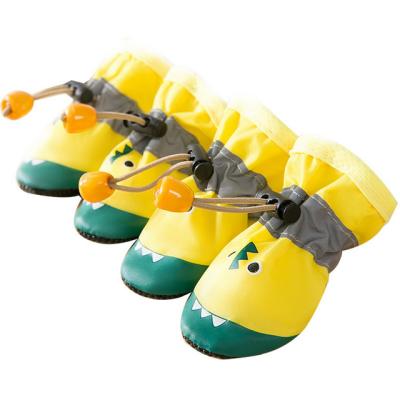 China Factory Direct Sales Breathable Crocodile Yellow Cloth Dog Anti-slip Waterproof Shoes for sale