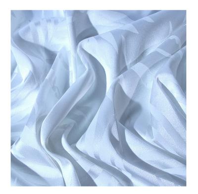 China Polyester 5% Tear-resistant Spandex 95% Satin Jacquard Stripe Pajamas Jacquard Stripe Satin Fabric For Dress Garment for sale