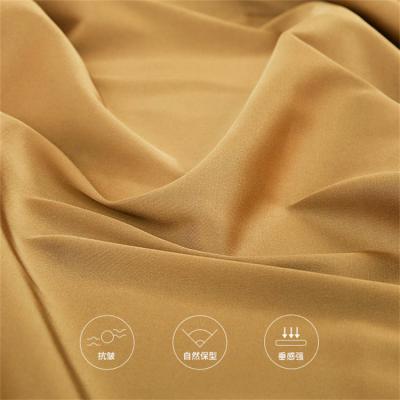 China Stretch factory wholesale silk satin 95%polyester 5%spandex 50d*50d+20d pleated polyester fabric roll for skirt for sale