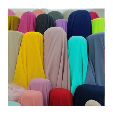 China Breathable High Quality 20D*26D 65GSM Georgette 100%Polyester Chiffon Plain Dyed Premium Fabrics For Long Dress Hijab Scarf for sale