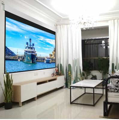 China 16:9 150inch Electric EXW Price Customized Projector Screen Electric Work By Remote Control Projector Screen for sale