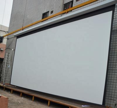 China 450 Inch High Quality Electric High Quality Projection Screen Large Size OEM Customized Motorized Projector Screen for sale