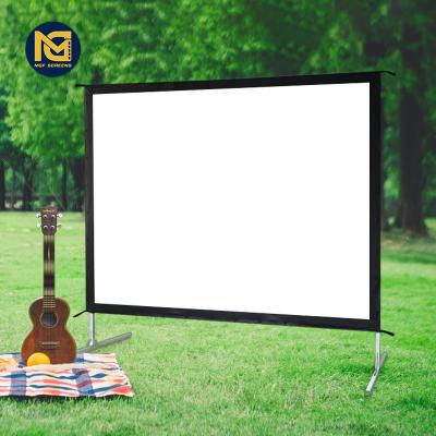 Китай MGF Outdoor Advertising 120 Inch 16 Inch Portable Cinema Projection Easy Fold 9 HD With Stand 4k Projector Screen продается