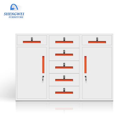 China Luoyang New Office Storage 3 Sections Adjustable Combination File Cabinet Vertical Steel Drawer Cabinet (Other) for sale