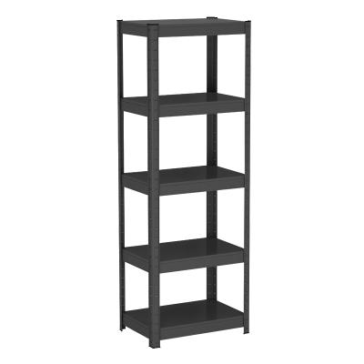 China Kitchen Furntiure 800*400*1680mm 5 Tier Black Kitchen Storage Rack Shelf Heavy Duty Metal for sale