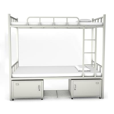 China Metal Frame Bunk Beds Simple Design Heavy Duty Bunk Bed Bedroom Furniture Double Platform Inflatable Bed for sale